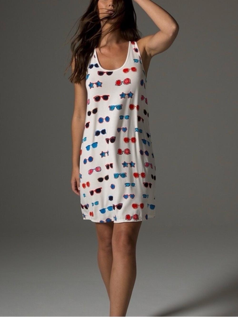 NWT Soma "Sunnies Ivory" Cool Nights Tank Sleepshirt M